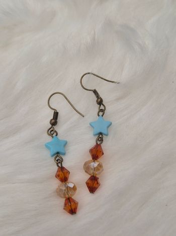 Boucles d’oreilles étoiles et perles ✨💎 - Bijoux - Étoiles - Perles