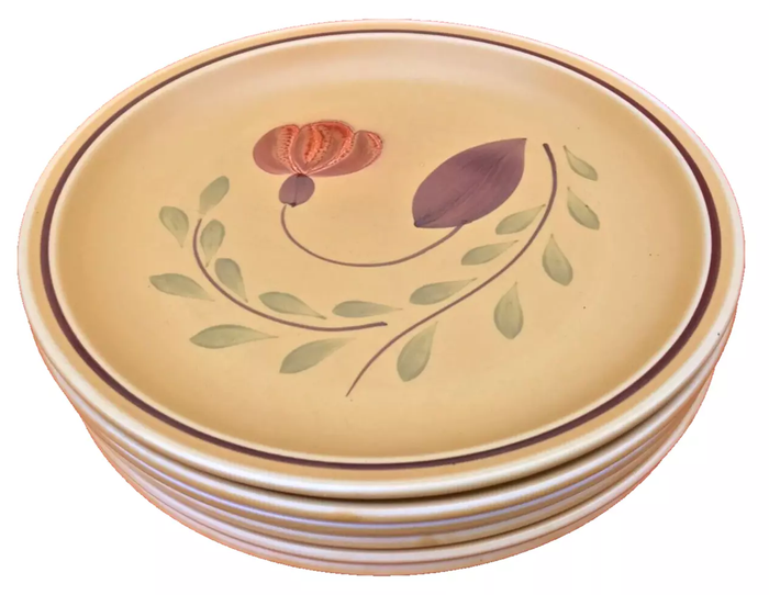 Années 1960 6 assiettes plates Ateliers du Revernay France Grès mat