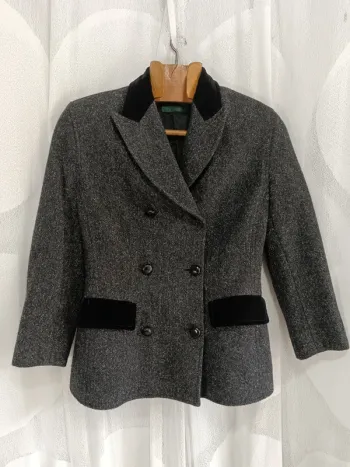 Gaultier junior "Blazer gris chiné et Velour noir" taille 40