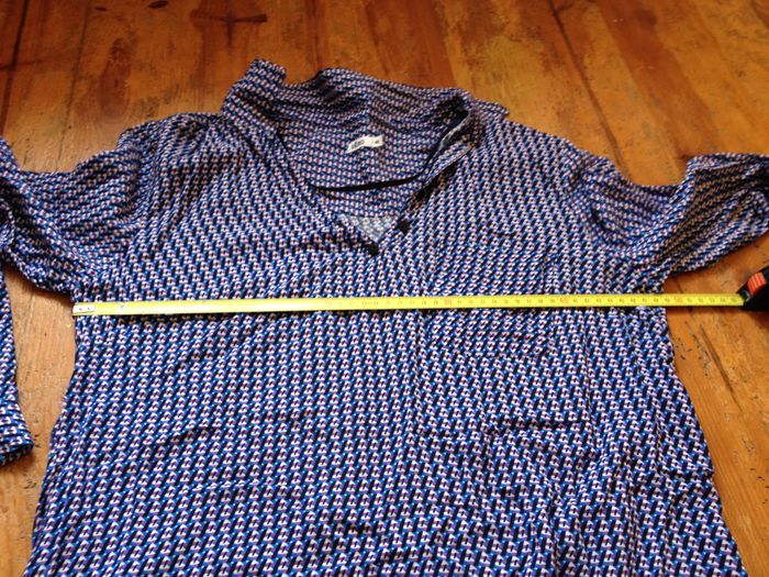 Blouse fluide à motifs - manches longues - taille L - look féminin - photo numéro 7