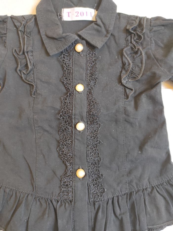 Chemise noir fille - photo numéro 3