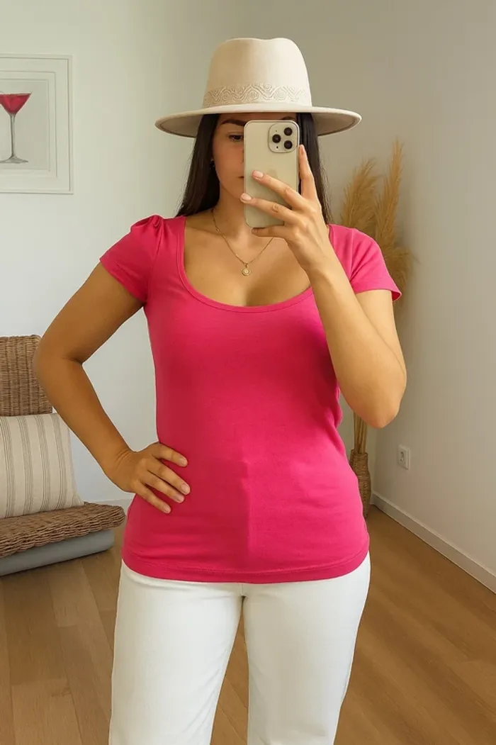 Teeshirt en coton rose H&M