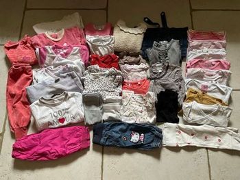 Lot vêtements fille 6 mois plus de 30 pièces 