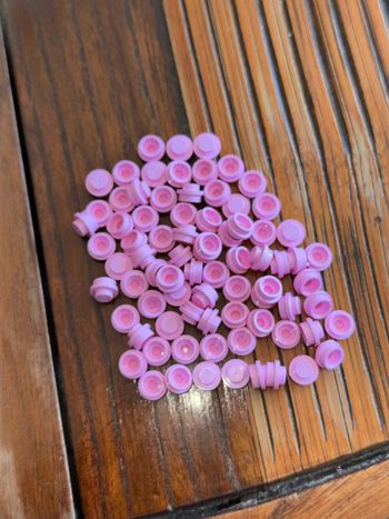 50 Plate LEGO , Round 1 x 1 réf 4073 Bright Pink