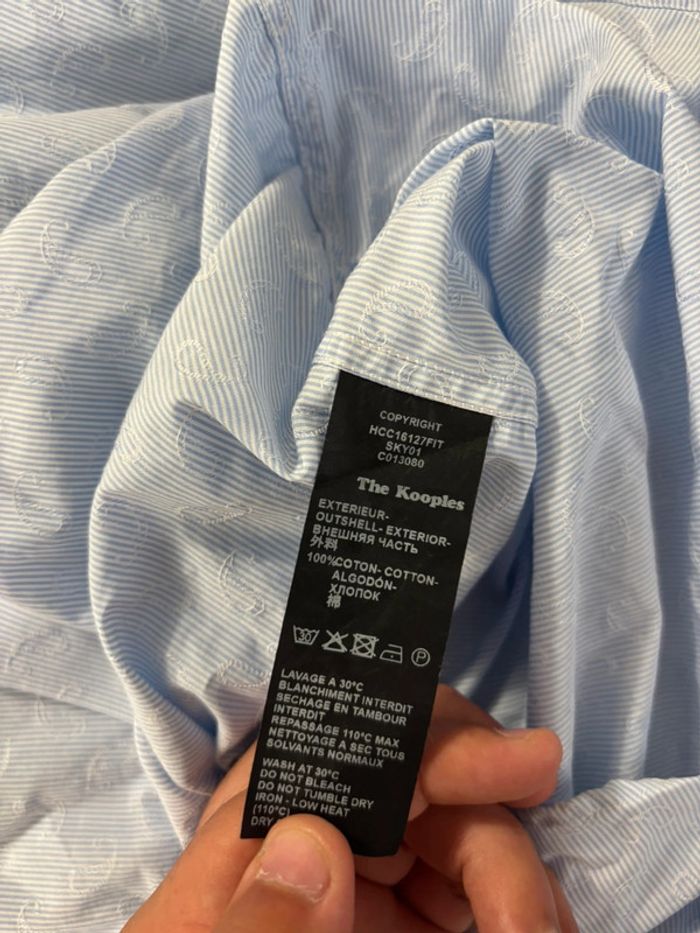 Chemise The Kooples Bleu et Blanc Taille XS - photo numéro 7