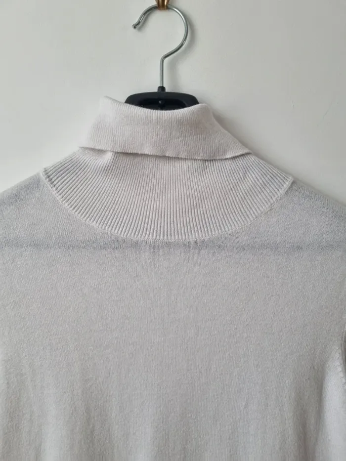 Pull col roulé blanc Esprit - photo numéro 10