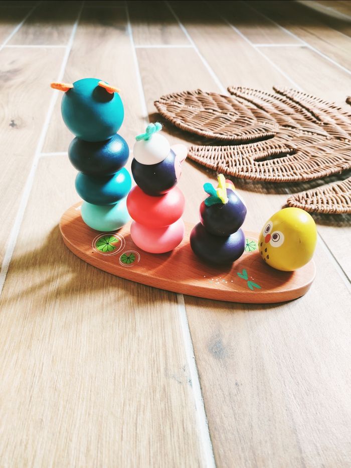 🦜Abaque les animaux de la jungle formes à trier et empiler marque Moulin Roty - photo numéro 3