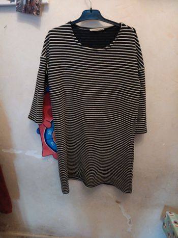 Robe élastique mi manches mango t.xs