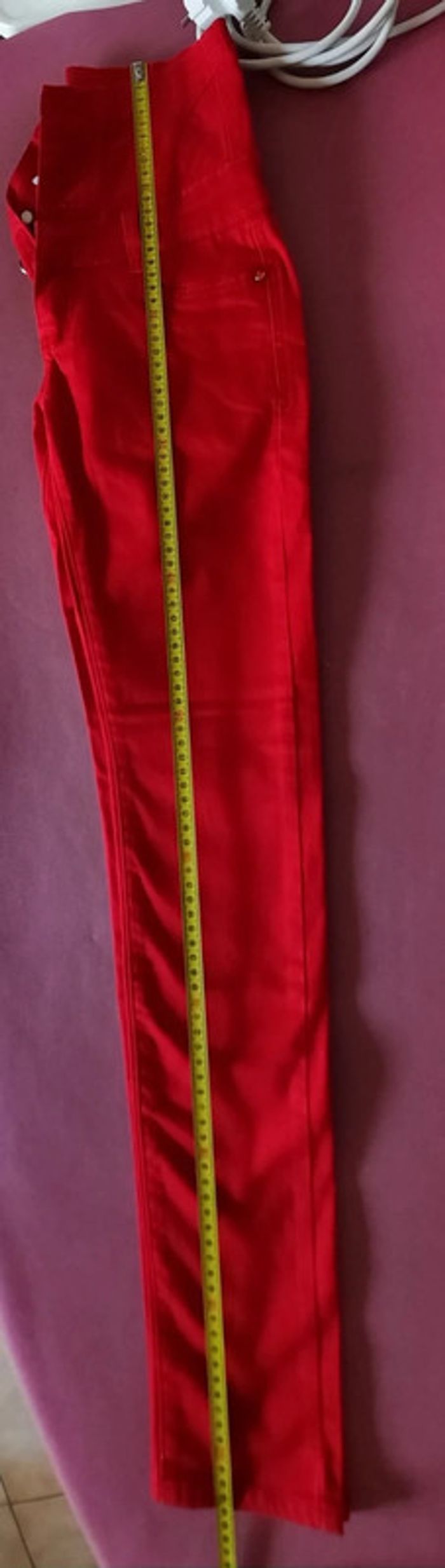 Pantalon taille haute rouge - photo numéro 13