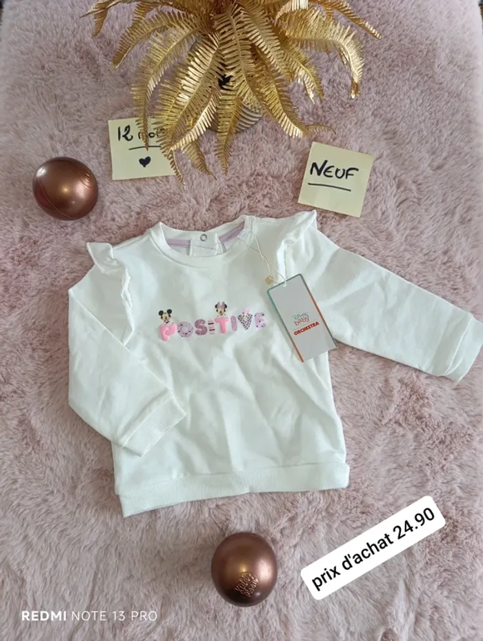 Pull sweat Disney Minnie positive - photo numéro 2