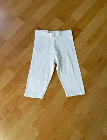 Legging court Mango taille 6 ans pour fille - Blanc impeccable