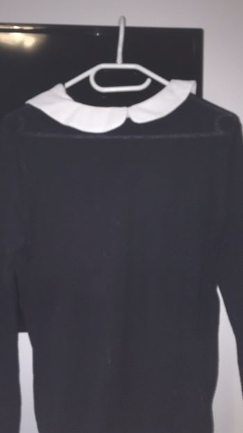 Pull fin bleu marine col Claudine