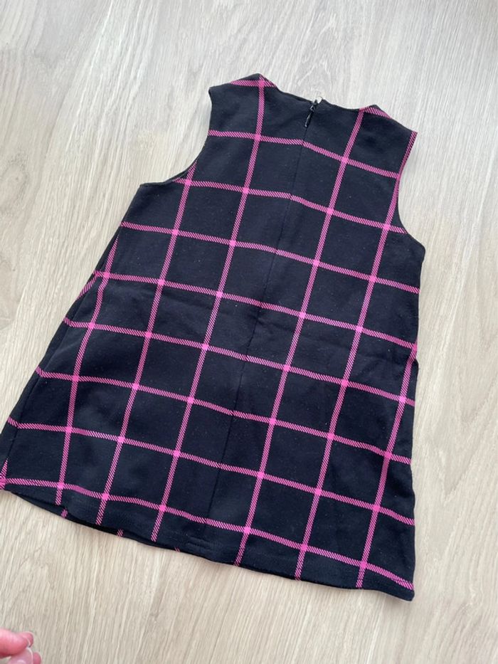 Robe noire à carreaux roses bébé fille 18 mois - photo numéro 2