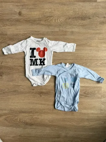 I Love MK Disney 3 mois absorba lot de 2 bodies body bébé garçon fille très bon état