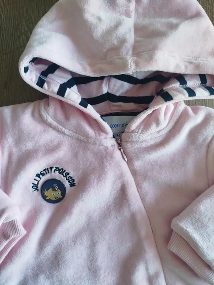 Combinaison bébé fille rose 6 mois neuve - photo numéro 2