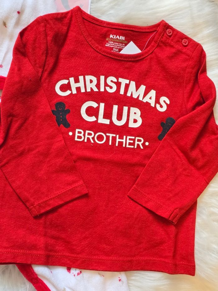 Neufs non portés🌲🤩😍 pyjama et teeshirt ml 9 mois garçon 🌲🤩😍 - photo numéro 3