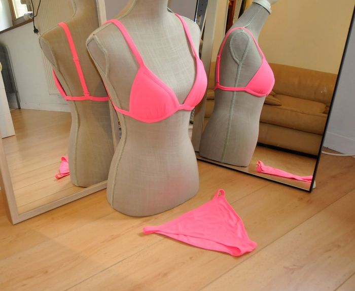 H&M bikini rose fluo t.34/XS tb état