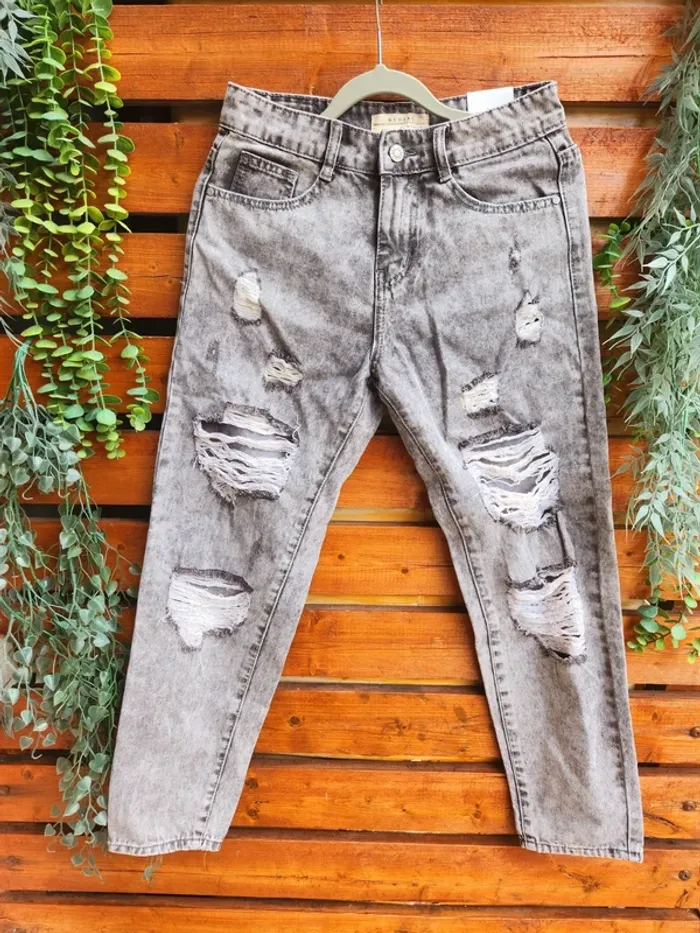 Jean destroy gris Redial – Boyfriend fit tendance