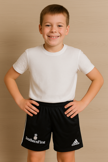 Short Adidas noir Southern First enfant 11-12 ans pour football