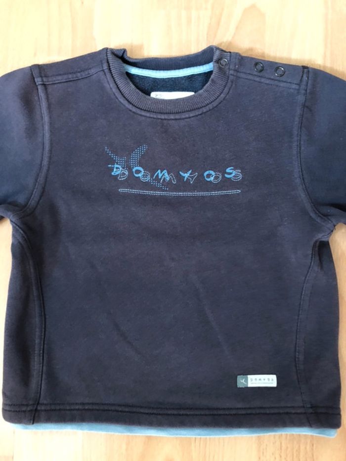 Beau sweat bleu marine Domyos T. 4 ans/102-109 cm garçon - photo numéro 3