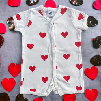 Combicourt Coeurs rouge Petit Bateau 3 mois TBE (8€)