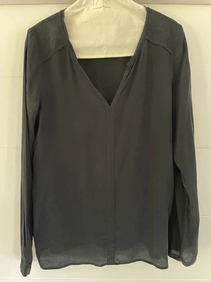 Blouse soie noire Comptoir des cotonniers 38