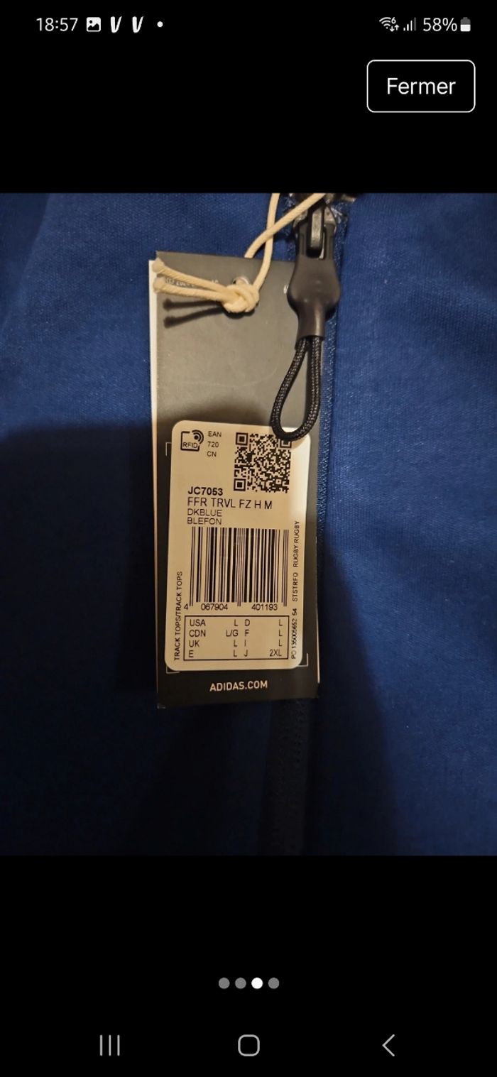 Veste Adidas XV de france - photo numéro 3