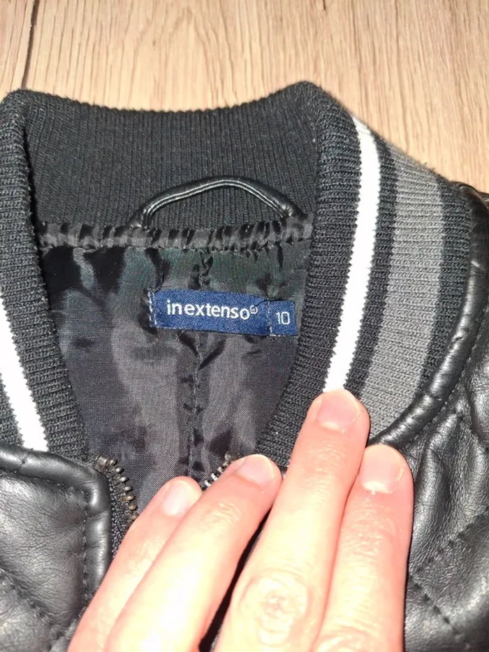 Veste simili cuir noire - photo numéro 2