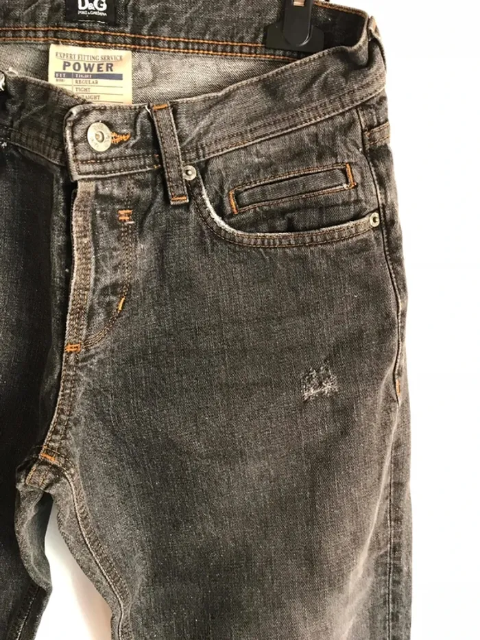 Jean homme Dolce&Gabbana noir effet délavé - photo numéro 8