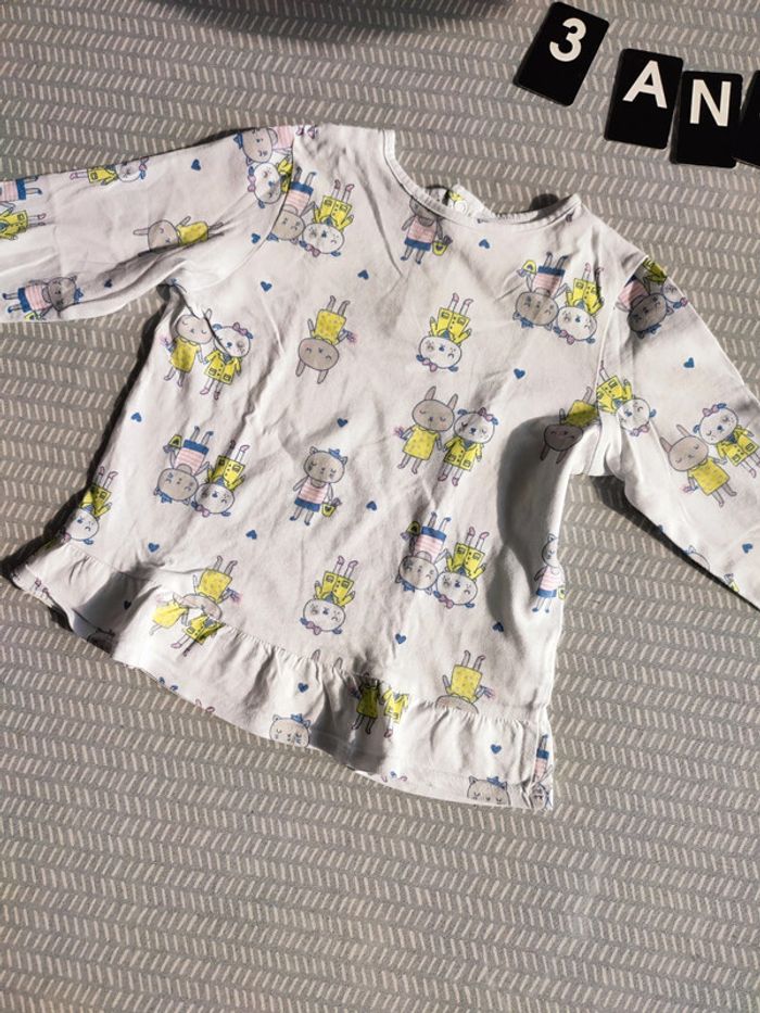 T-shirt manches longues fille - Tex - 3 ans - photo numéro 3