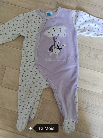 Pyjama en velour 12 mois