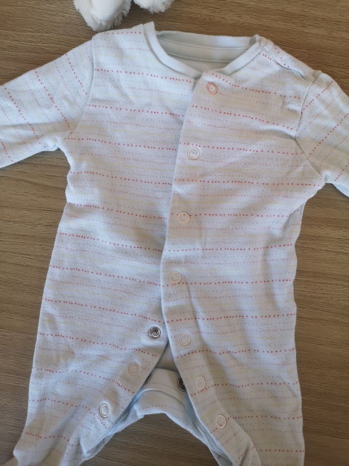 Grenouillère rayée multicolore