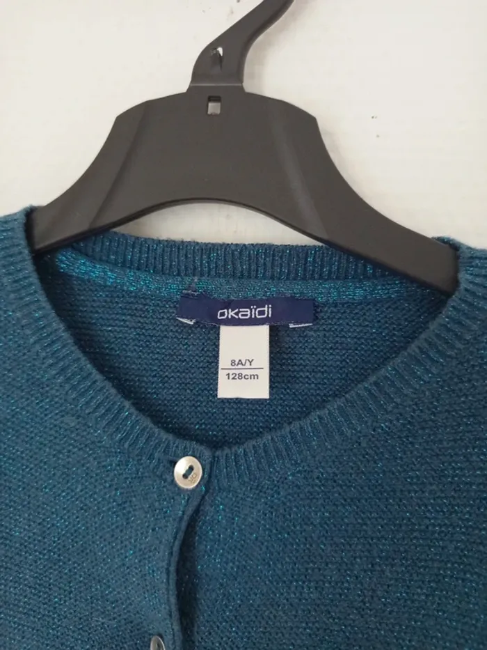 Gilet / cardigan pailleté fille w - photo numéro 4