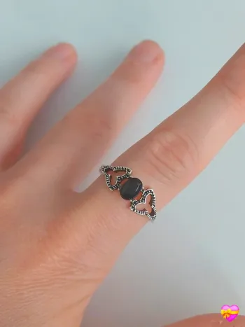 Bague argentée tendance en acier inoxydable