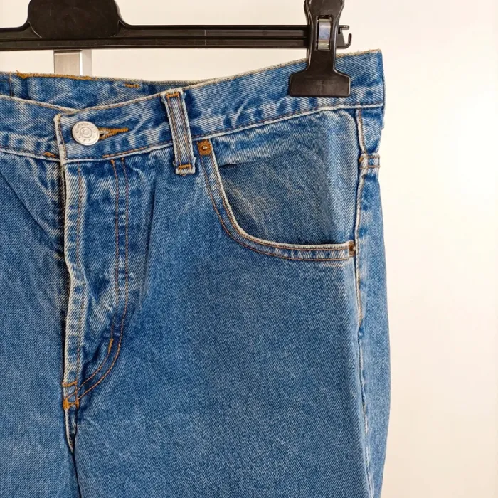 Jean droit vintage Nixon & Co taille 40 bleu 100% coton taille haute authentique A1468 - photo numéro 3