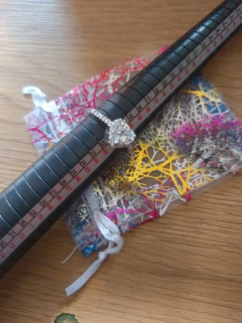 Bague neuf poinçon 925 coeur 62