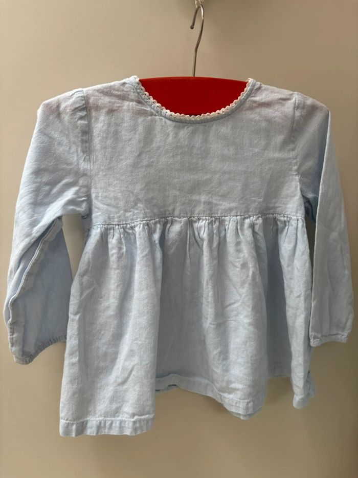 Blouse bleue Boutchou taille 36 mois