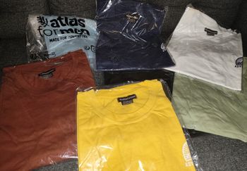 Lot de 7 t shirt en coton atlas for men adventure neuf taille L