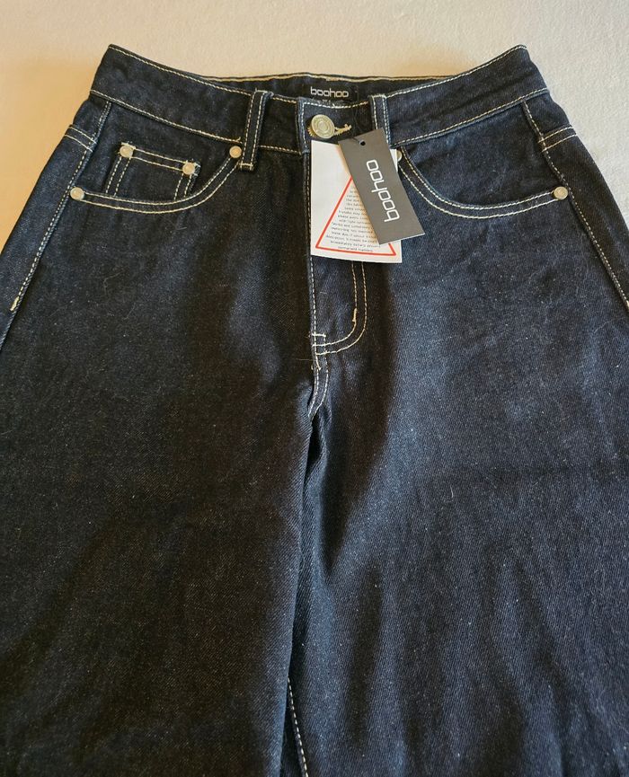 Jeans femme bleu foncé Boohoo - photo numéro 3