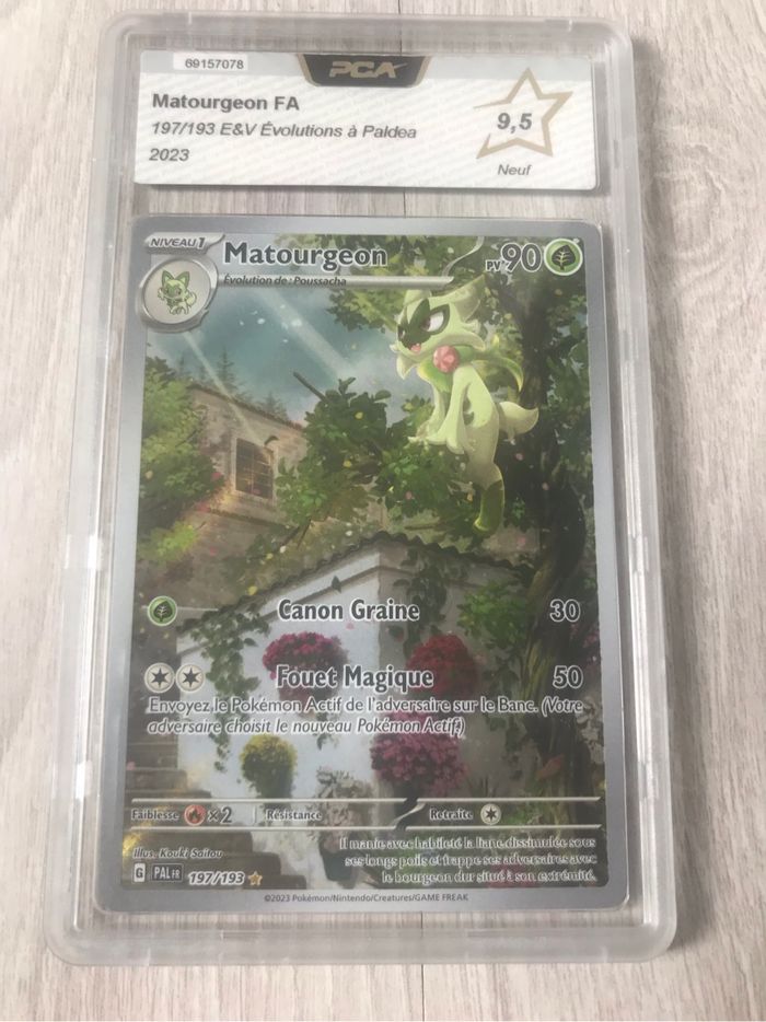 Pokémon carte gradée Matourgeon PCA 9,5 fr