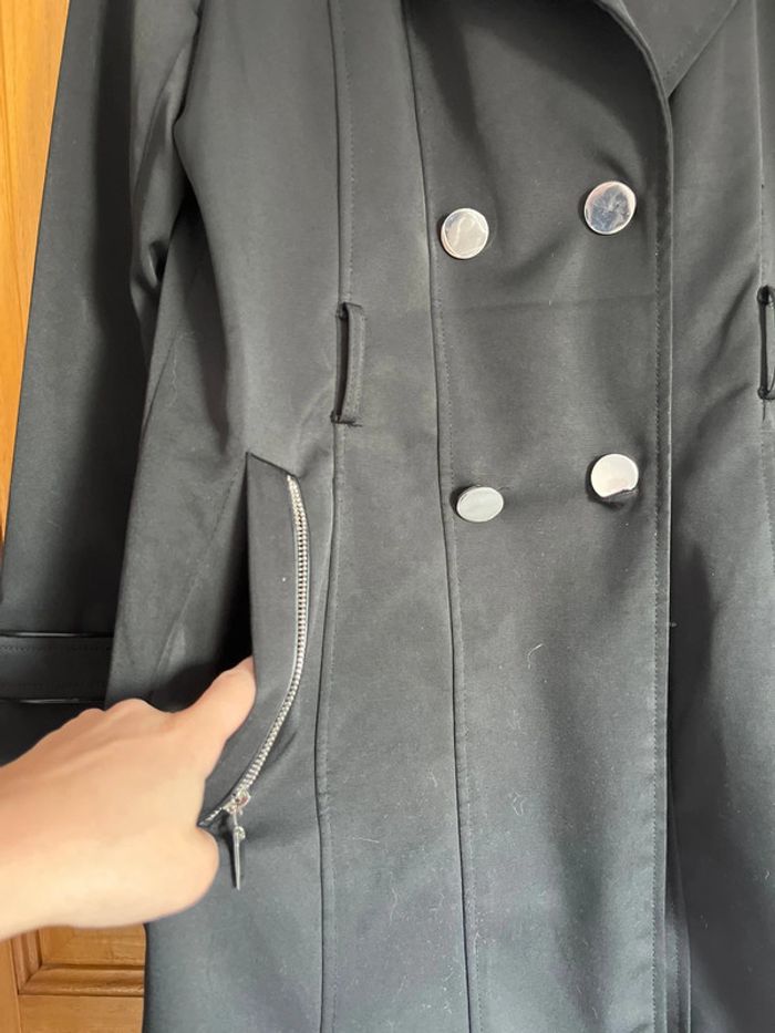 Manteau trench noir femme épais 42 - photo numéro 5