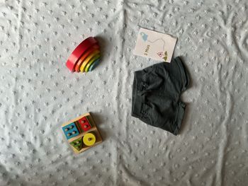 short bleu gris taille élastique avec poches 3 mois boite à malices