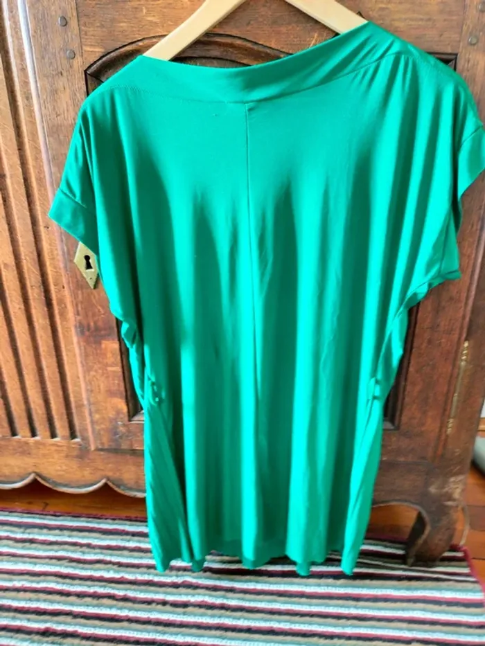 Haut plissé vert - photo numéro 3