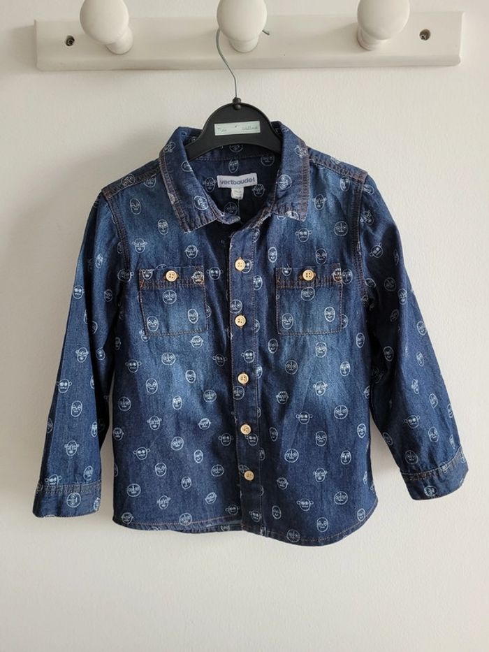 chemise vertbaudet manches longues 2 ans - photo numéro 2