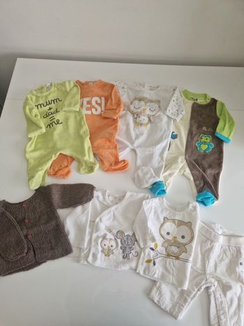 Lot vetement mixte 1 mois