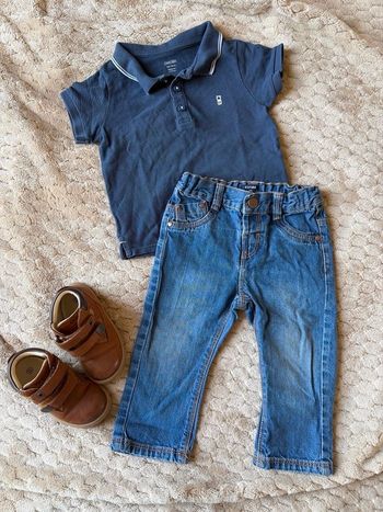 Ensemble bébé garçon 18 mois polo Obaïbi + jean Kiabi
