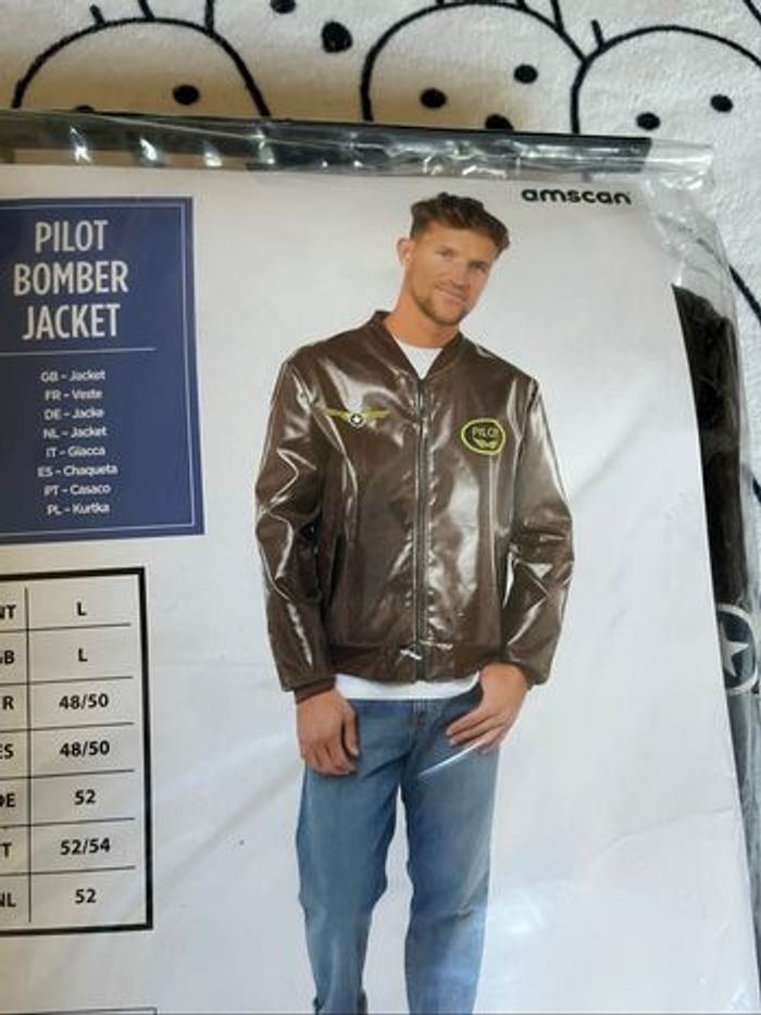 Déguisement homme veste pilote Taille 48/50 Neuf - photo numéro 2