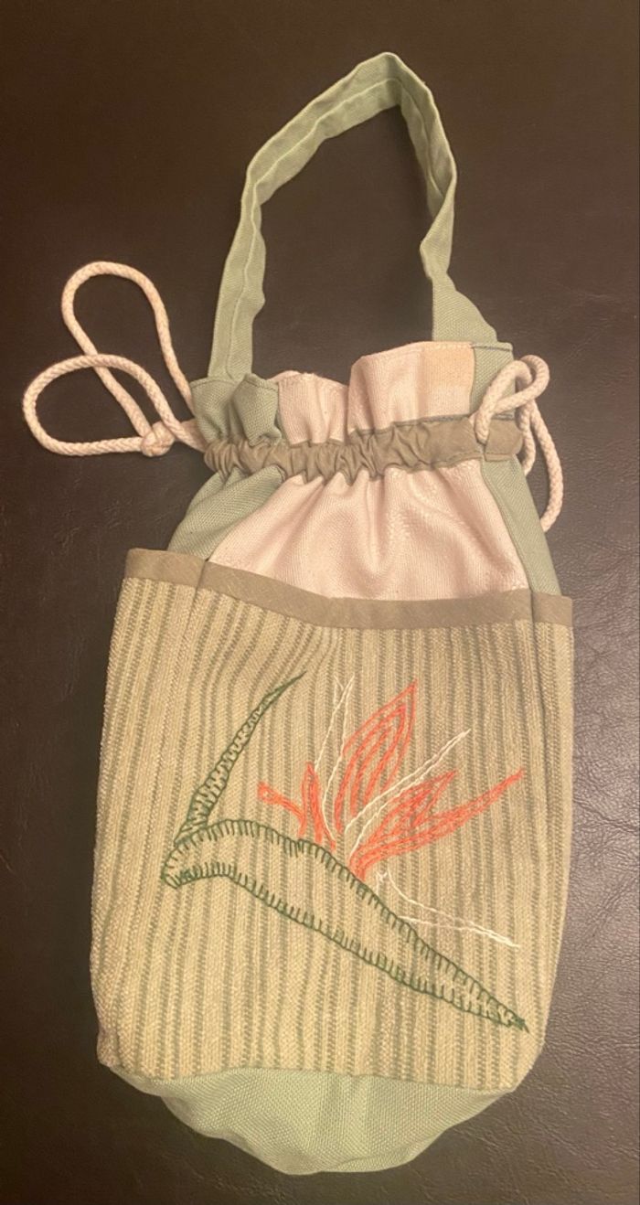 Sac besace vert et multicolore - photo numéro 2