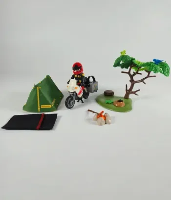 Playmobil Campeur à moto