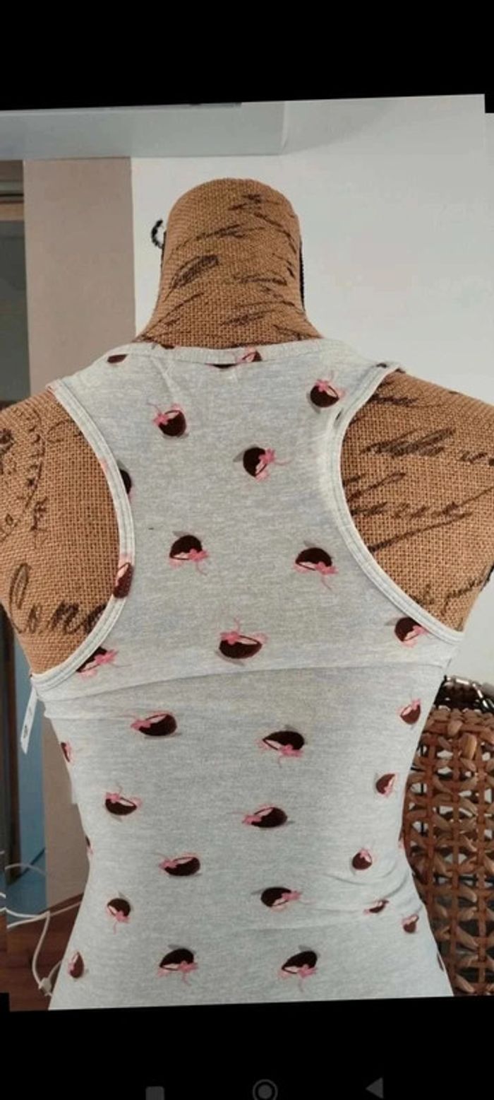 Débardeur gris  taille  XS  noix de coco - photo numéro 8